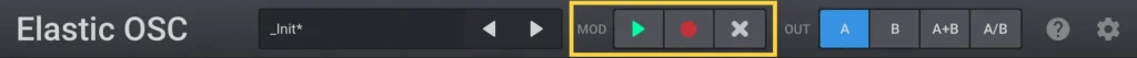 Elastic OSC modulation recording controls