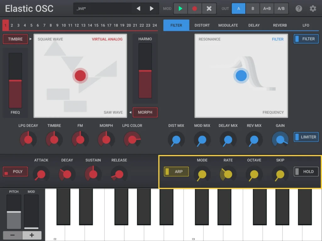 Elastic OSC arpeggiator